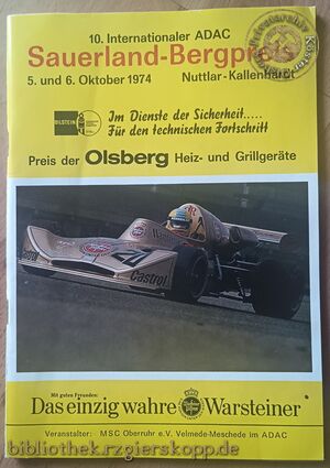 Programmheft 10. Sauerland-Bergpreis Nuttlar-Kallenhardt