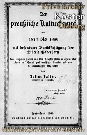 Der preußische Kulturkampf von 1873 bis 1880