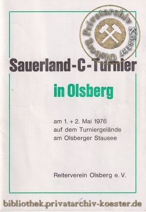 Sauerland-C-Turnier in Olsberg 1976